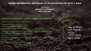 SESIÓN INFORMATIVA ATENCION ESTUDIANTE Y EPSO NOV 2019